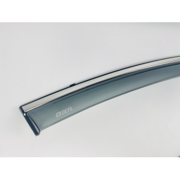 Дефлектори вікон Hyundai Sonata 2010-2015 з нерж. хром полоскою-4